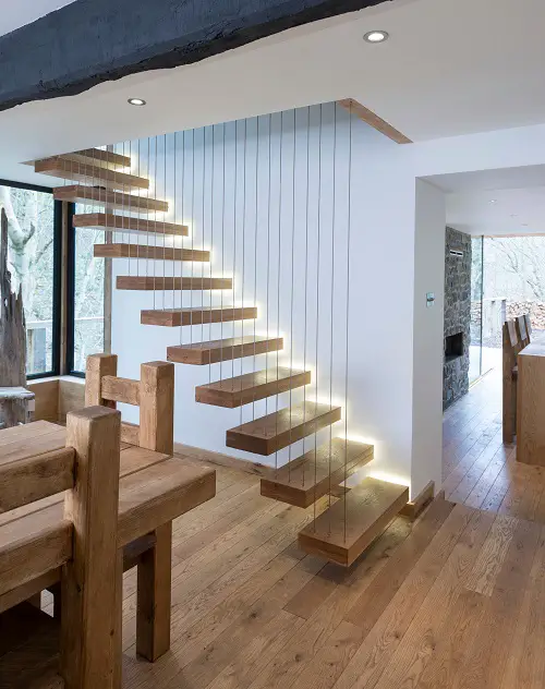 Floating staircase Ideas for Small Spaces 6