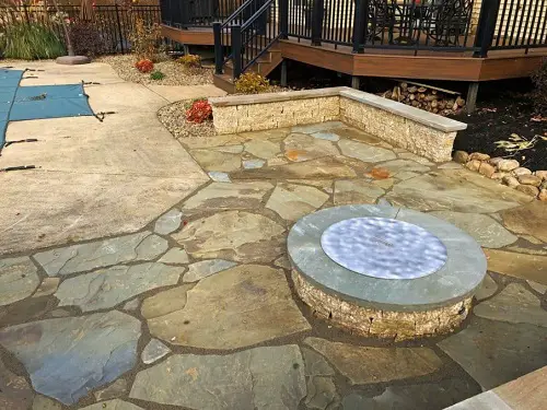 Front Yard Patio with Fire Pit