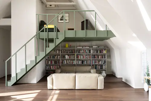 Mezzanine Lightning Stairway Ideas for Small Spaces