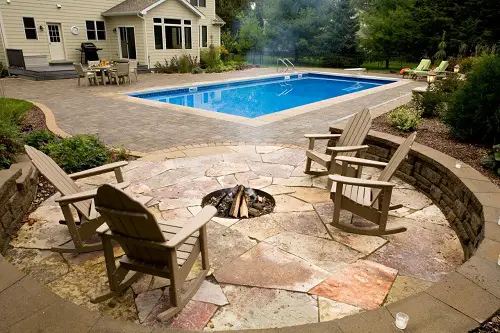 Poolside Flagstone Patio