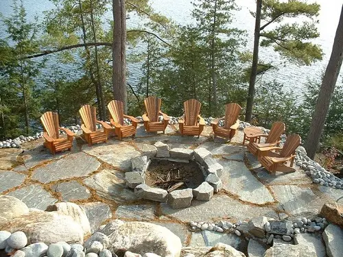Stones Surrounding the Patio