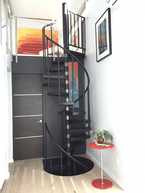 Thin Spiral Stair Ideas for Small Spaces