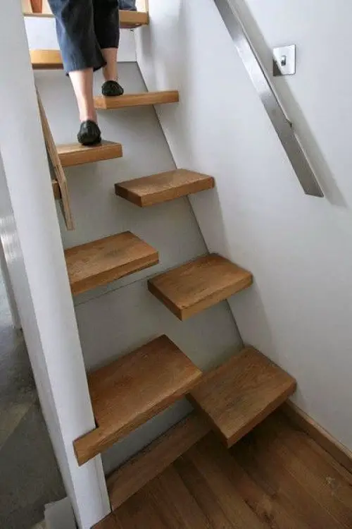 ZIg Zag Stair Ideas for Small Spaces