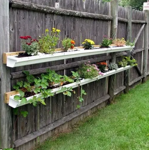 Diy Rain Gutter Herb Garden