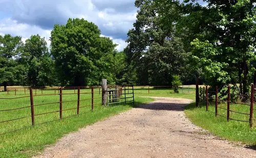 Curved Pea Gravel Driveway
