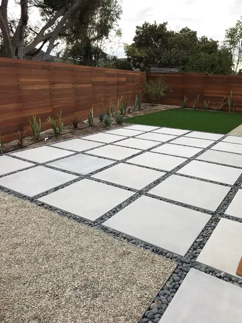 Tiles and Pea Gravel Driveway