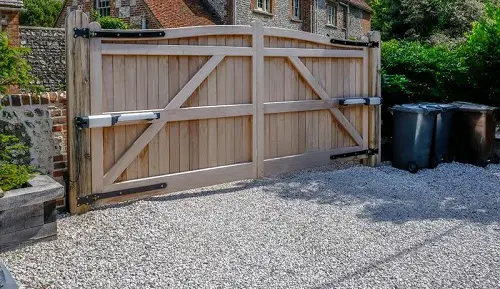 Stone Walls and Wooden Entrance