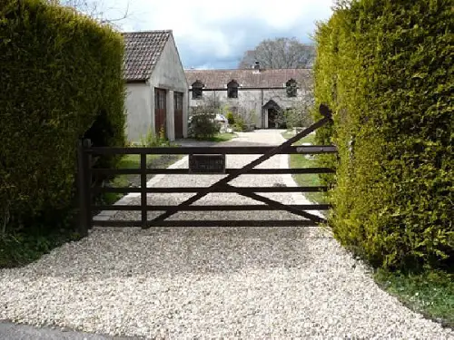 Gravel Driveway with Hedges