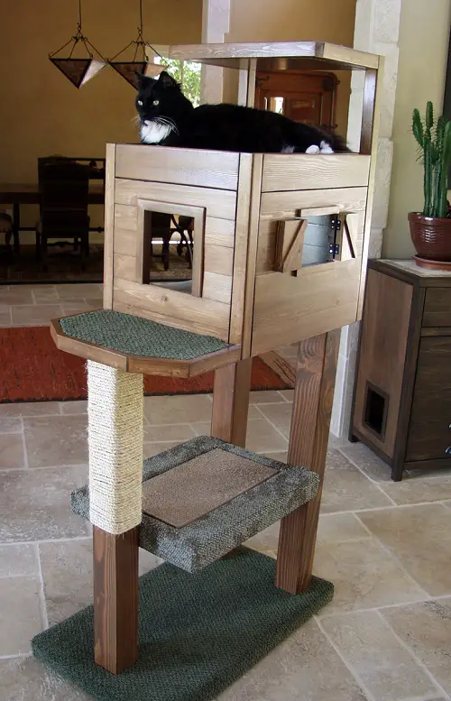 Fantastic DIY Cat Room Ideas Cat Tree and Condo