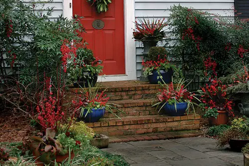 Red Home Entrance