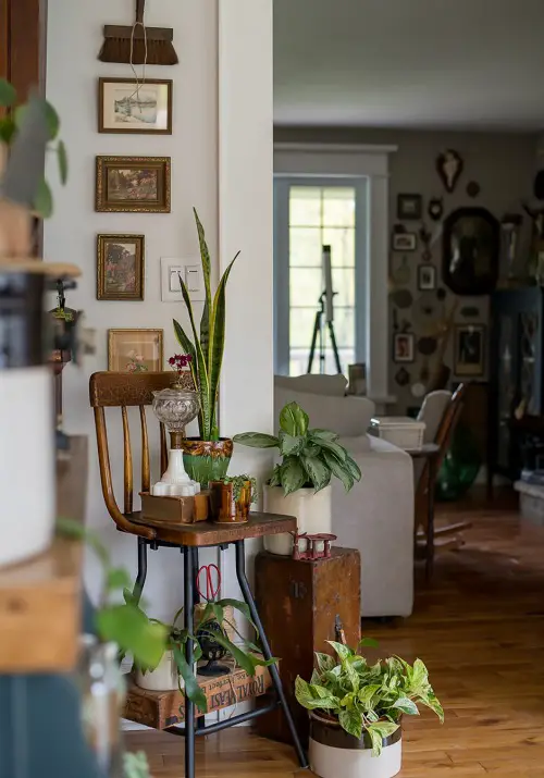 Vintage Stool Plant Stand