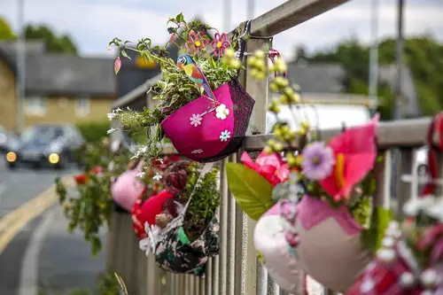 Bra Fence Planter Gardens