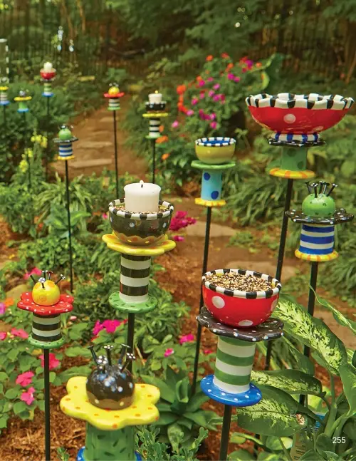 Bird Feeders and Candles garden ideas