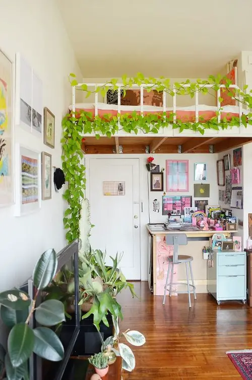 A Vine-y Bedroom and Thick Succulents
