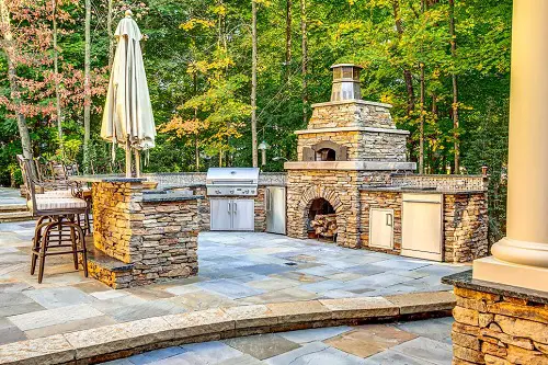 Natural Stone Outdoor Kitchen