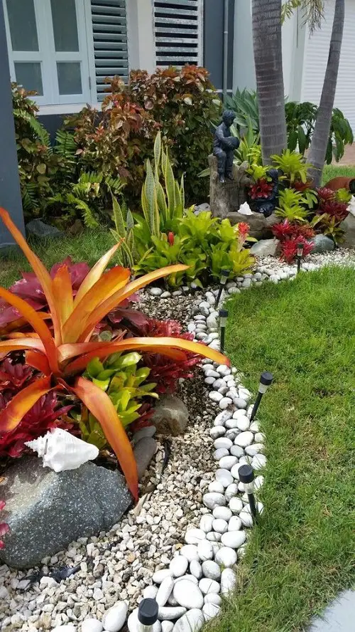 Beautiful Succulent Bed at the Entrance in garden