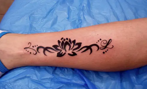 Tribal Lotus Flower Tattoos