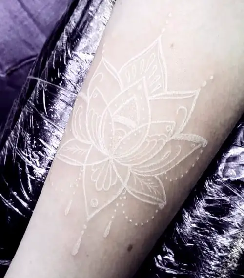 White Lotus Flower Tattoo