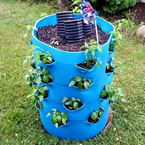 Slant Vertical Cuts on a Plastic Drum