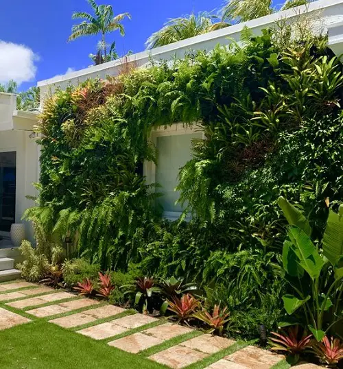 back yard Living Walls Fence