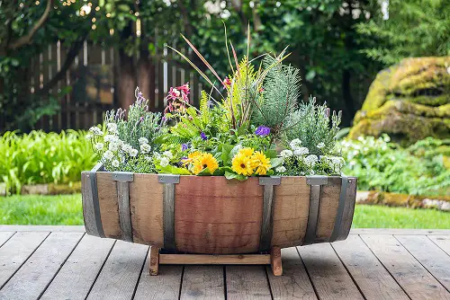 Using a Half Whiskey Planter Barrel