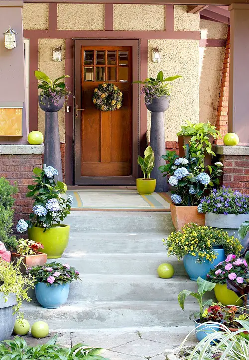 Hydrangeas Alongside Other Flowering Plants