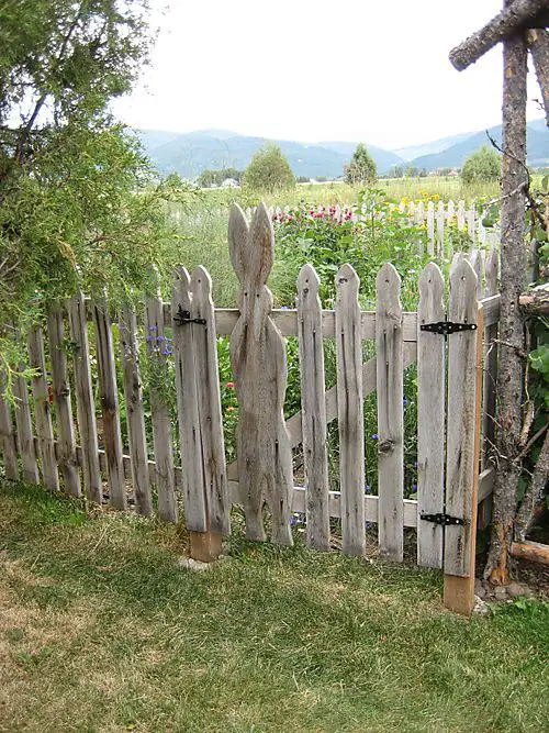 Carved Wood Fence