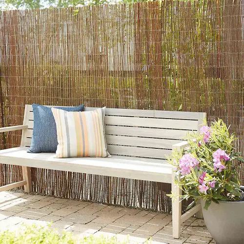 Straw Fence for Backyard