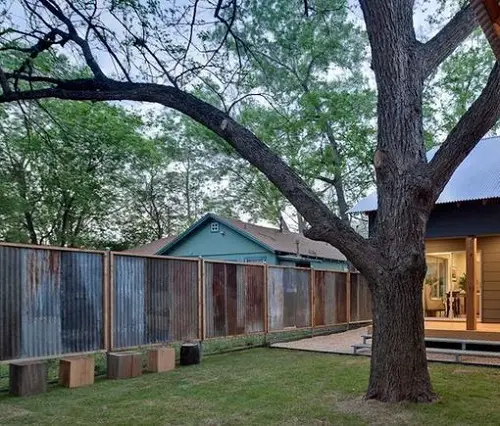 Corrugated Metal Fence