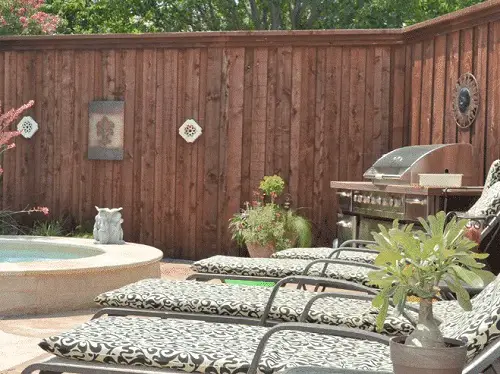 Wooden Privacy Fence for a Backyard Pool