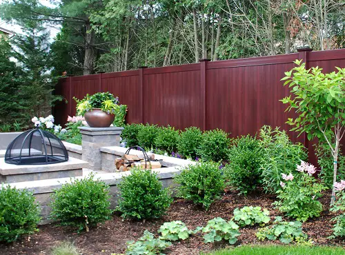 Vinyl Wood Backyard Fence