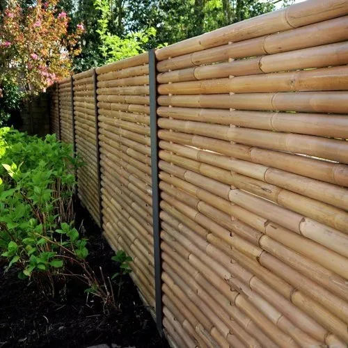 backyard Horizontal Bamboo Fencing