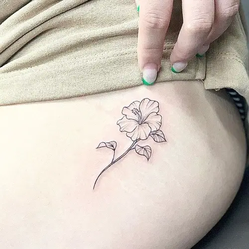 Hibiscus Stem Tattoo