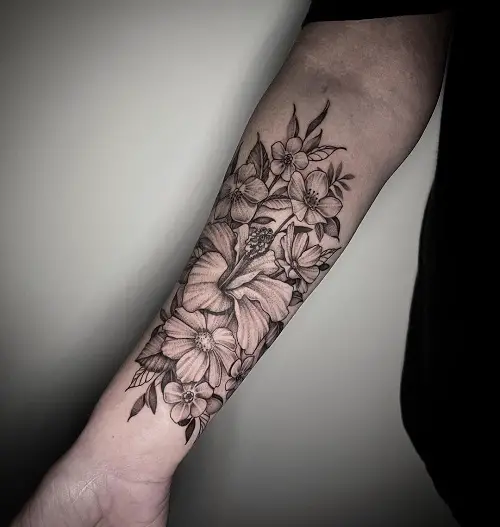 Dainty Hibiscus Tattoo
