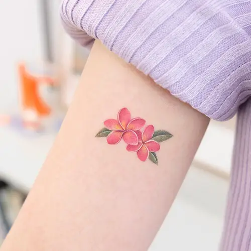 Mini Hibiscus Arm Tattoo