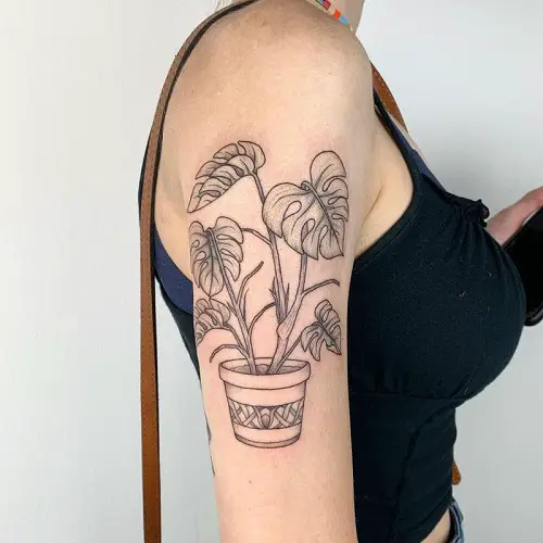 Beauty of Monstera Tattoo