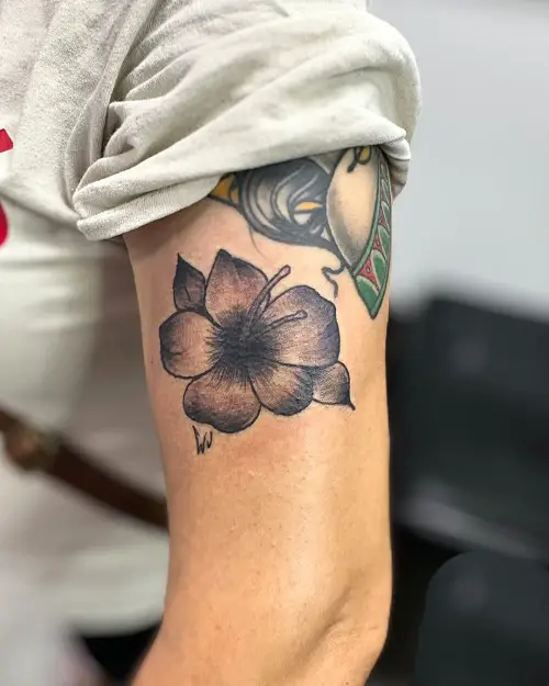 Dark Hibiscus Tattoo