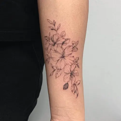Hibiscus Stem Tattoo