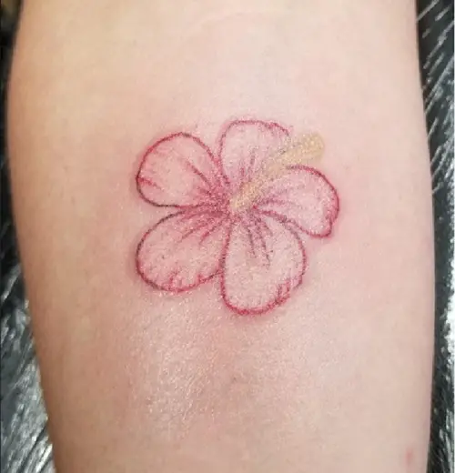 Hibiscus Outline tattoo