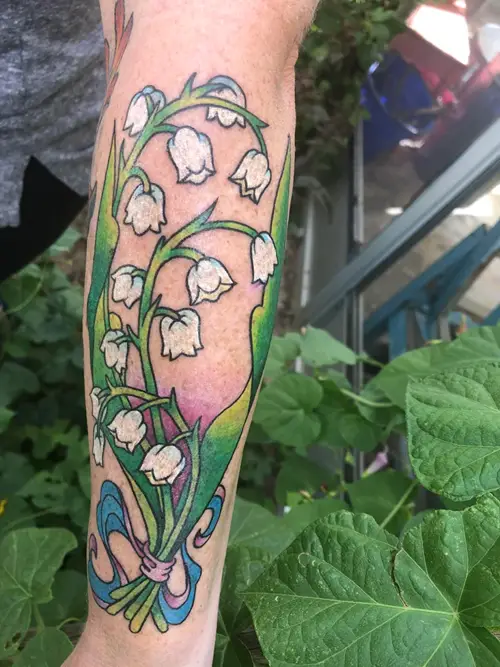 Lily of the Valley Sleeve tattoo