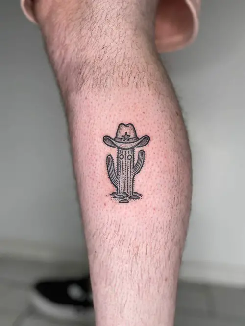 Cowboy Cactus Tattoo