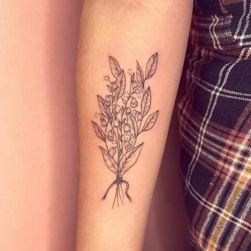 Lily of the Valley on the Arm tattoo