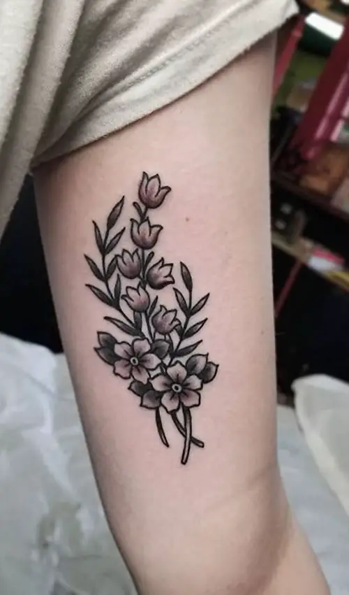 Simple Lily of the Valley Tattoo 19