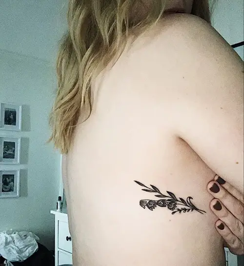 Side Body Tattoo Lily of the Valley