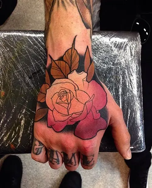 Traditional Rose Tattoo
