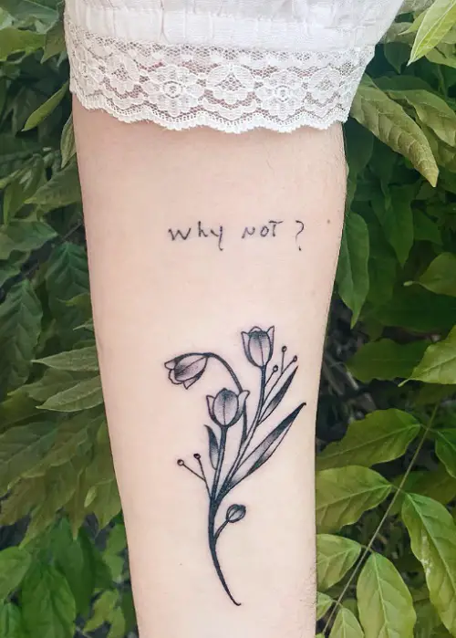 Lily of the Valley with Quote
