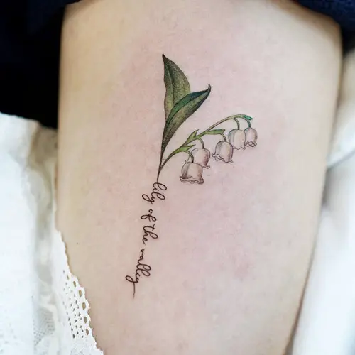 Lily of the Valley tattoo