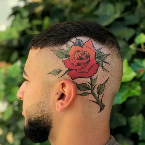 Red Rose on the Head