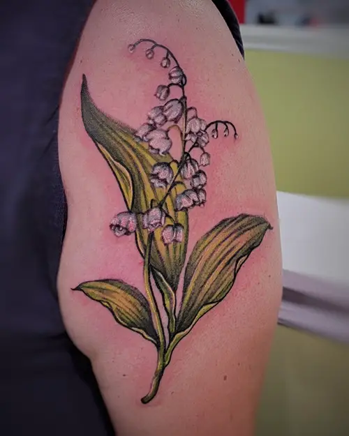Lily of the Valley in Pastel Colors Tattoo 31