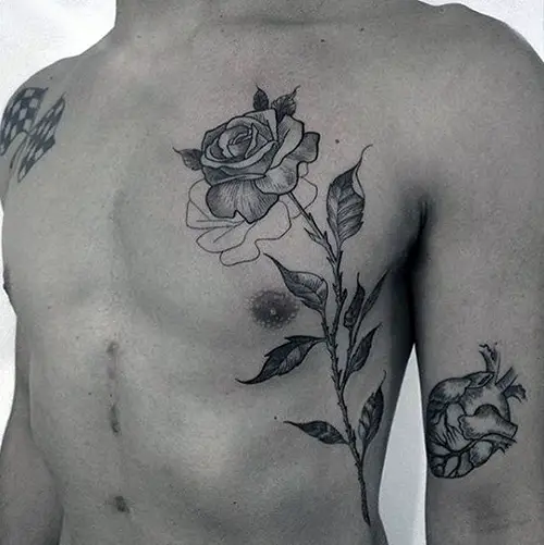 Large Rose on the Side